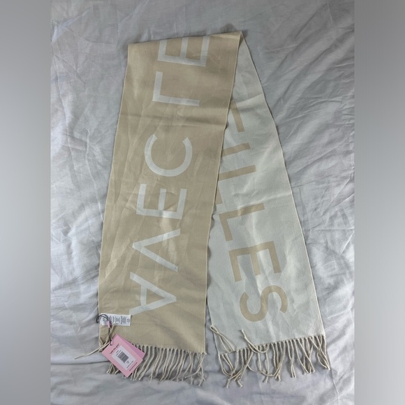 Avec Les Filles Accessories - Avec Les Filles Camel Ivory Alf Logo Scarf